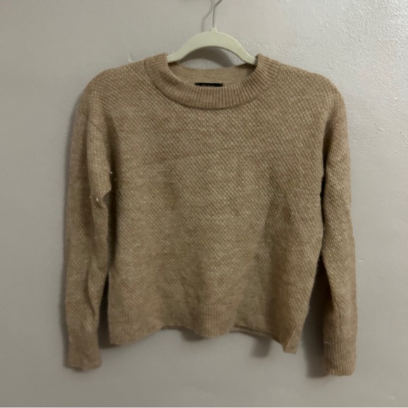 Quince Sweaters - Quince Women's wool blend Crewneck Sweater in Light Beige